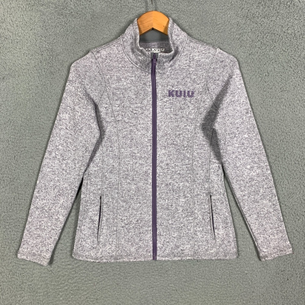 KUIU Base Camp Jacket‎ Women's XS Gray Heather Full Zip High Loft Sweater Fleece